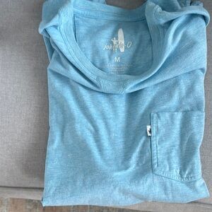 Johnnie-O Light Blue Pocket Tee